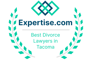 Expertise.com award badge for Best Divorce Lawyers in Tacoma with a green laurel wreath