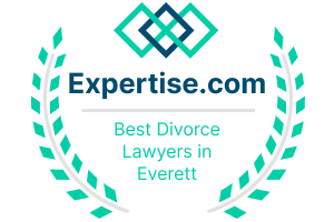 Expertise.com award badge for Best Divorce Lawyers in Everett with a green laurel wreath